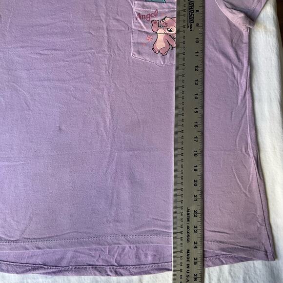 Disney Girl’s Short Sleeve T-shirt size XL, Purple, Stitch & Angel - Picture 6 of 9